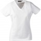 Dame t-shirt, v-hals med logo